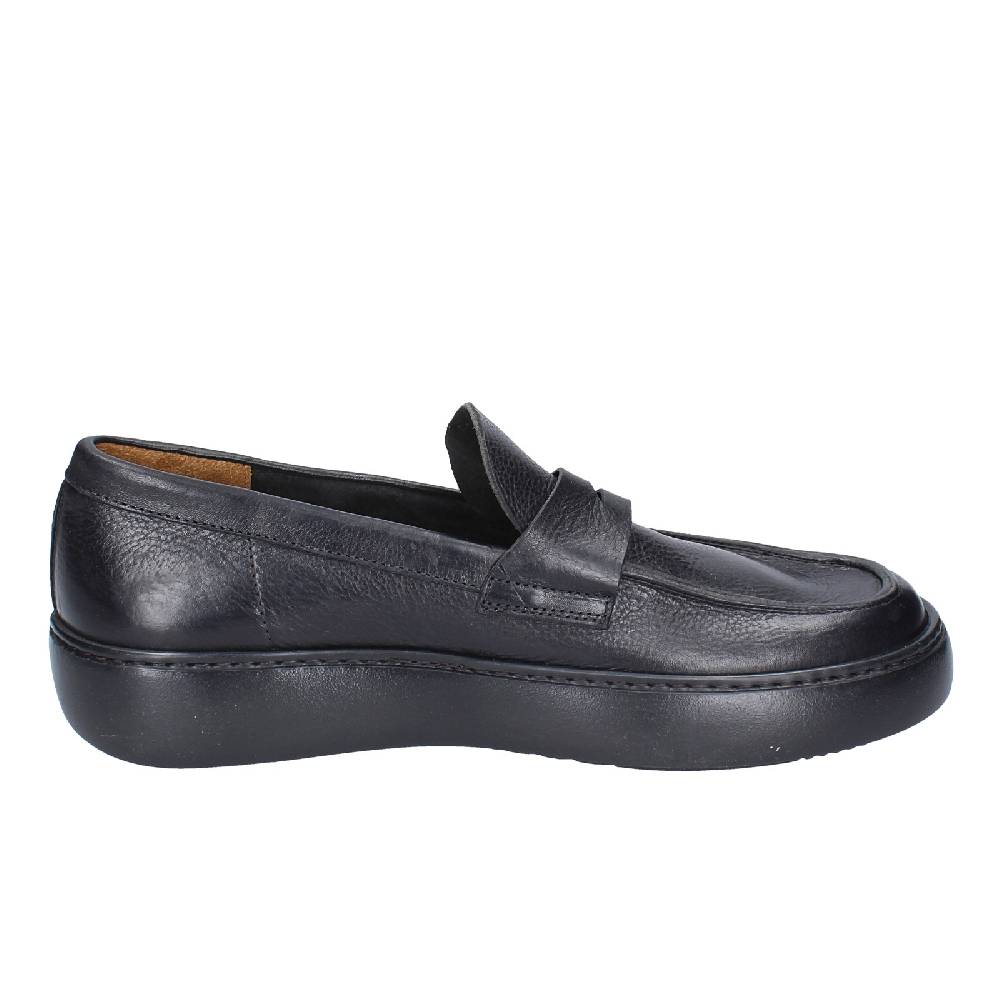 scarpe uomo MOMA mocassini nero pelle 11402E VINTAGE EX385 Saldi Di Fabbrica