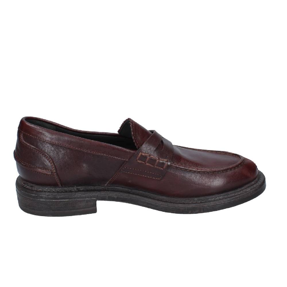 scarpe uomo MOMA mocassini marrone pelle 65305E EY516 Presa