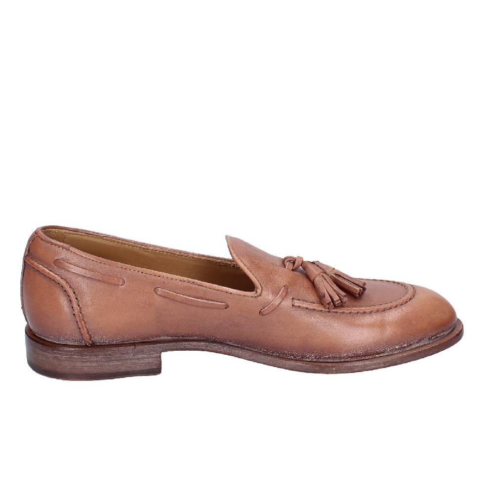 scarpe uomo MOMA mocassini marrone pelle 2FS410 VINTAGE EX375 Sconto