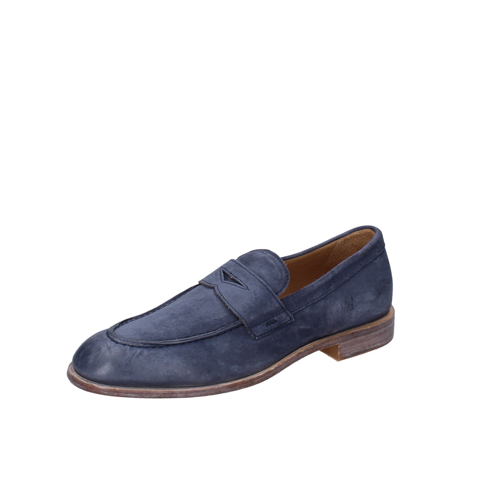 scarpe uomo MOMA mocassini blu camoscio 2E5449-OW EY425 Offerta