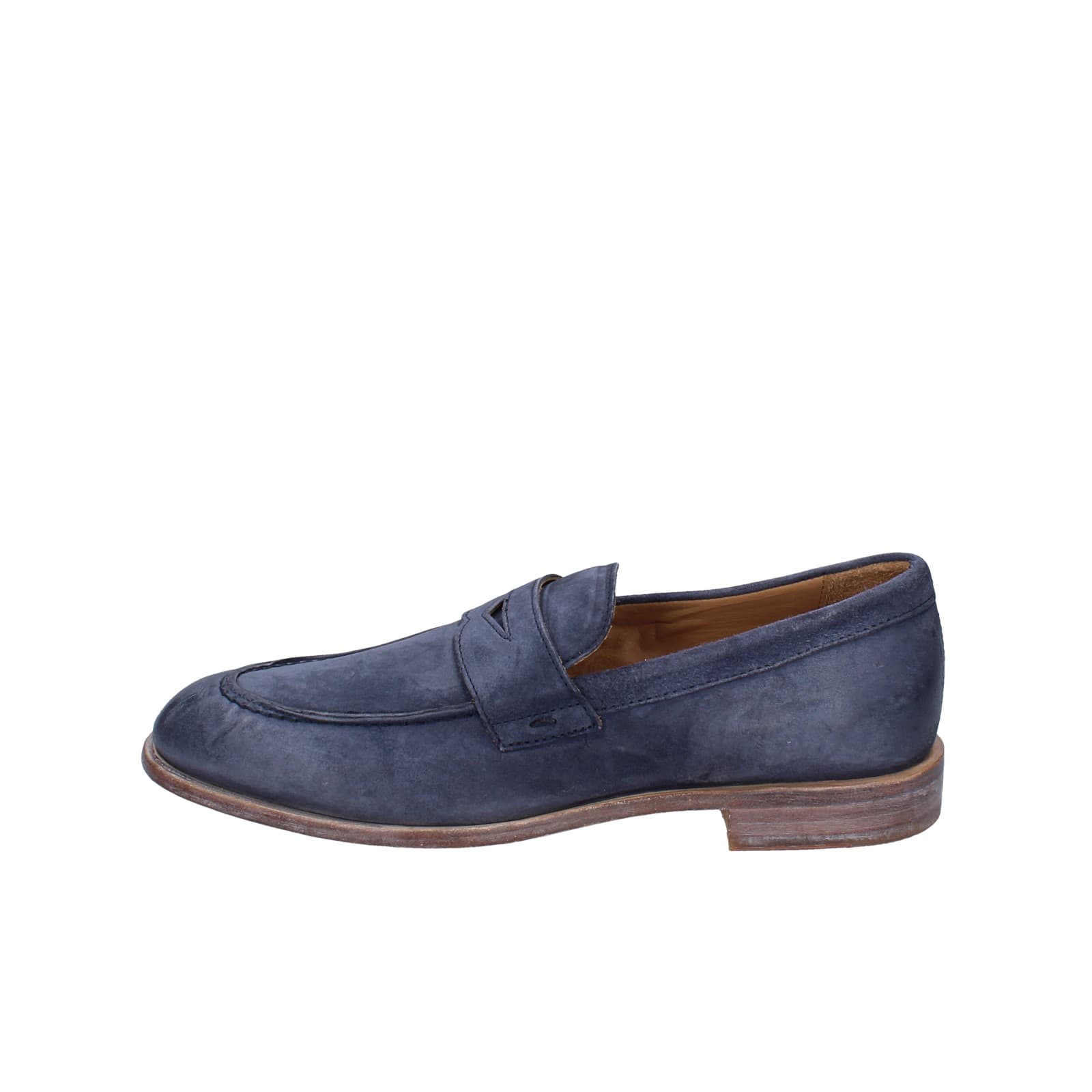 scarpe uomo MOMA mocassini blu camoscio 2E5449-OW EY425 Offerta