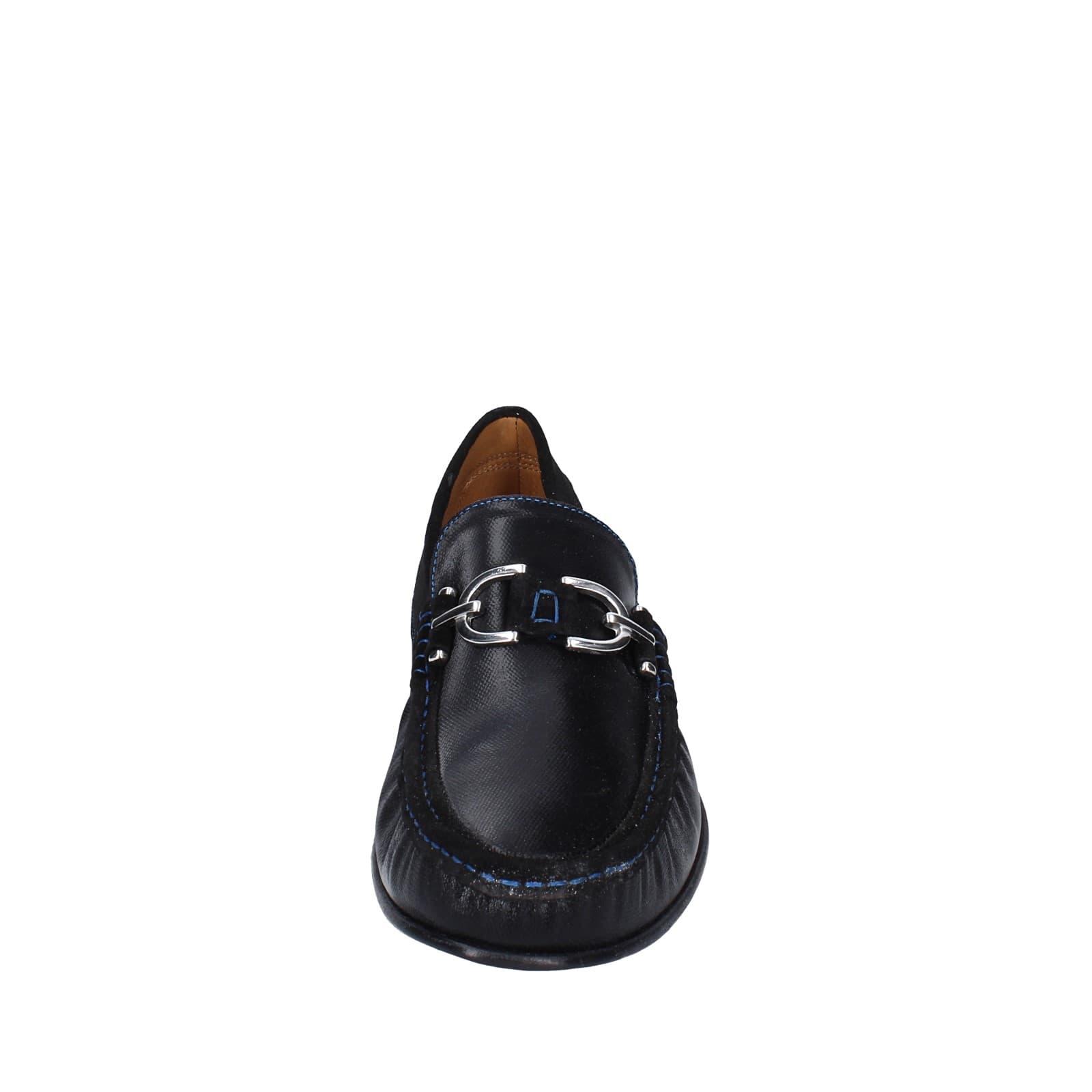 scarpe uomo DONALD PLINER mocassini nero pelle lucida camoscio EY136 Economico