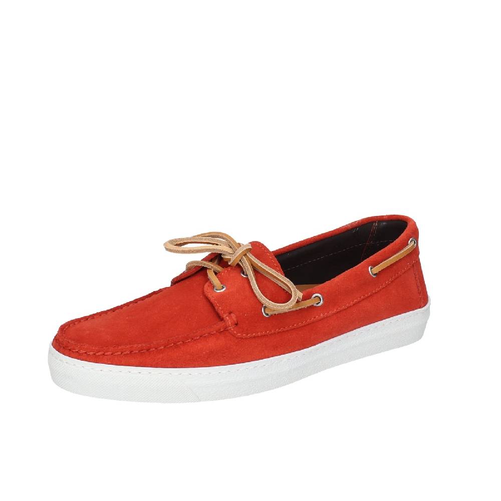 scarpe uomo RALPH LAUREN mocassini rosso camoscio celeste EY147 Online