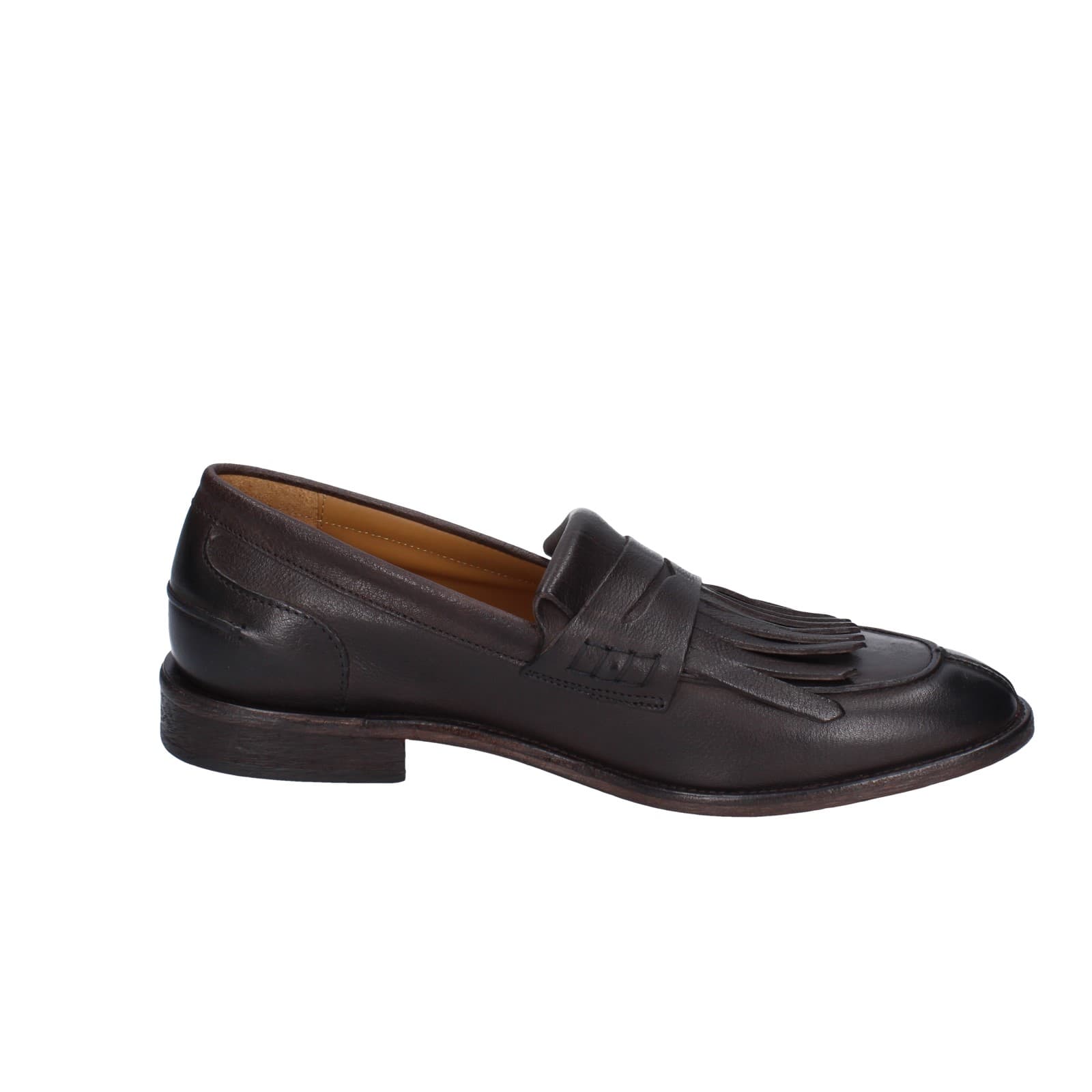 scarpe uomo MANIFATTURE ETRUSCHE mocassini marrone pelle EZ835 Outlet
