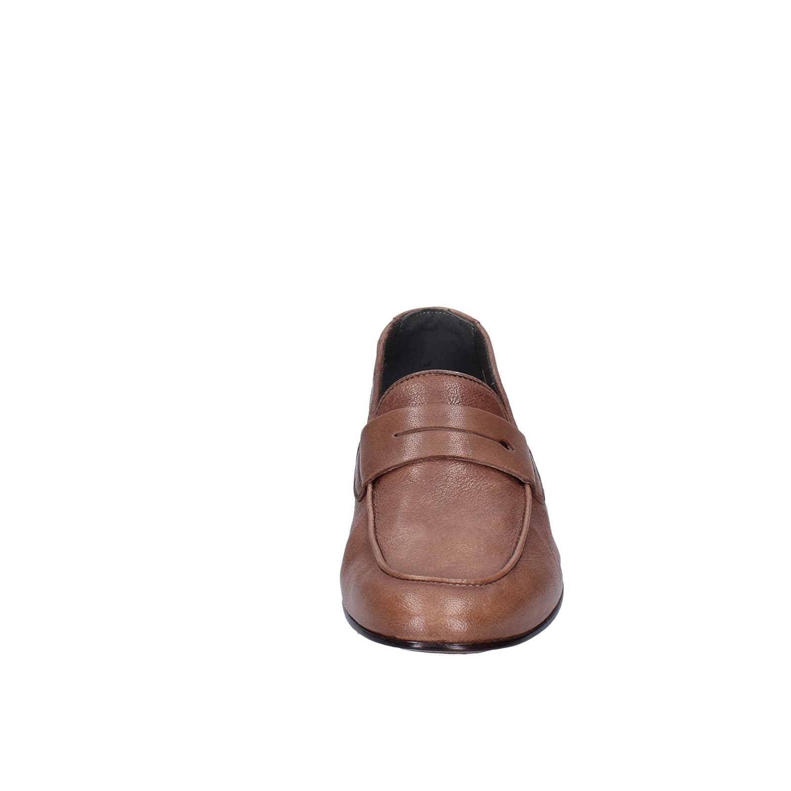 scarpe uomo POLLINI mocassini marrone pelle EY34 Offerte