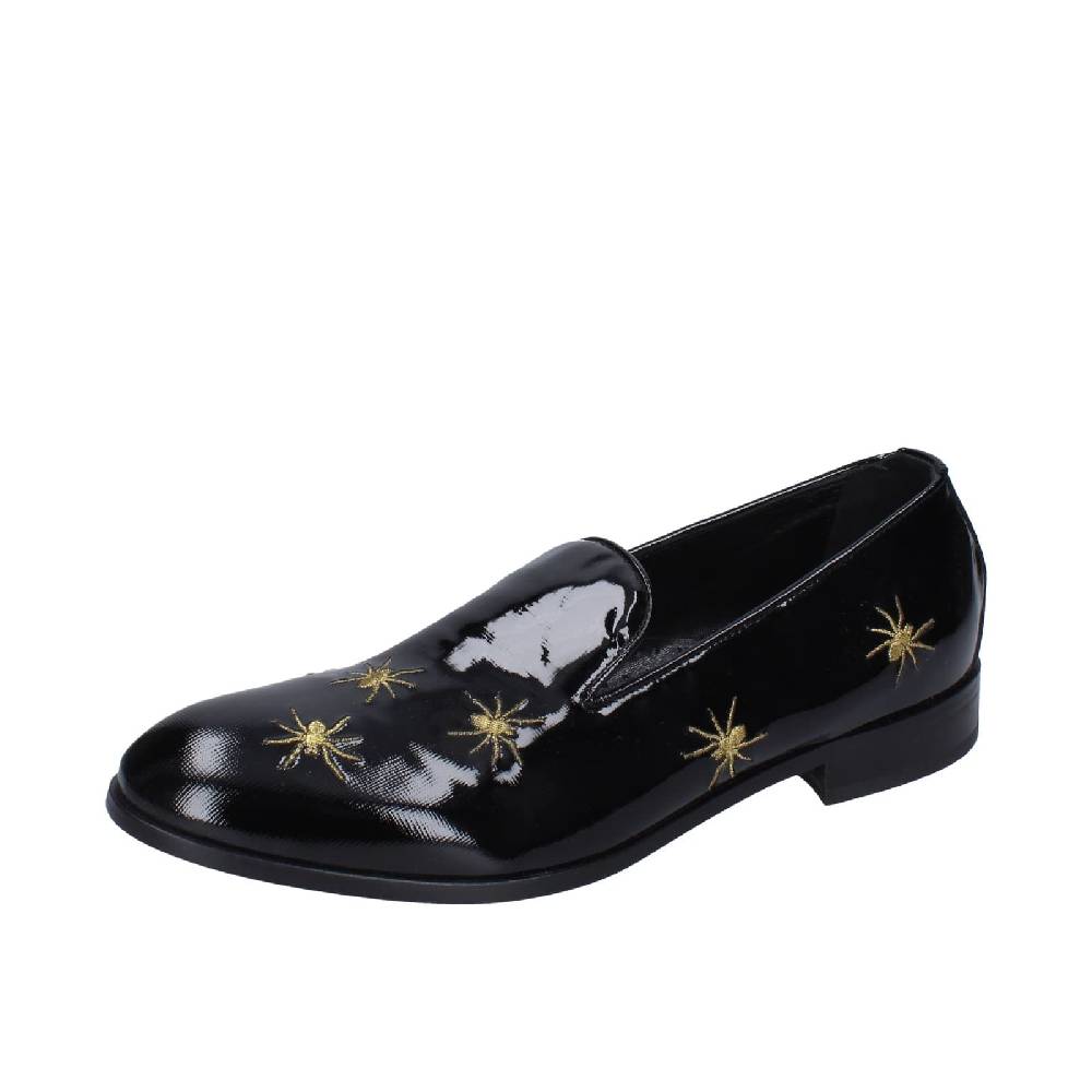 scarpe uomo EVEET mocassini nero vernice EZ169 Vendita Calda