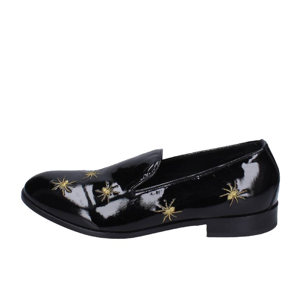scarpe uomo EVEET mocassini nero vernice EZ169 Vendita Calda