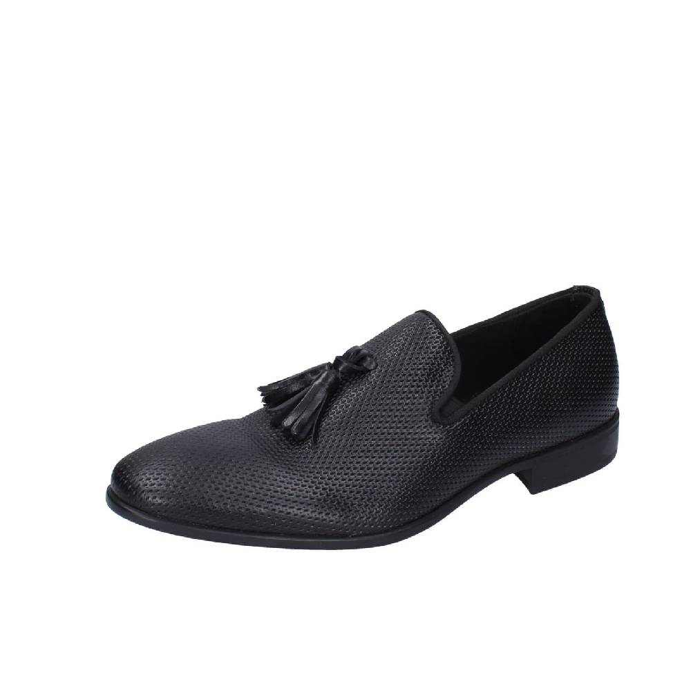 scarpe uomo EVEET mocassini nero pelle EZ224 Saldi Di Fabbrica