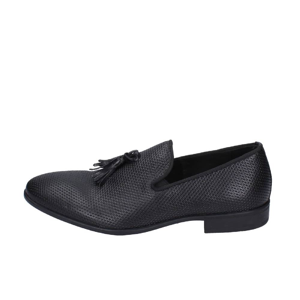 scarpe uomo EVEET mocassini nero pelle EZ224 Saldi Di Fabbrica