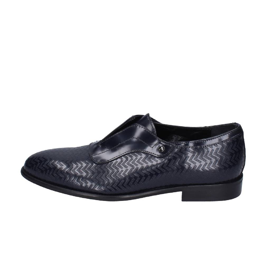 scarpe uomo EVEET mocassini blu pelle lucida EZ253 Vendite Flash