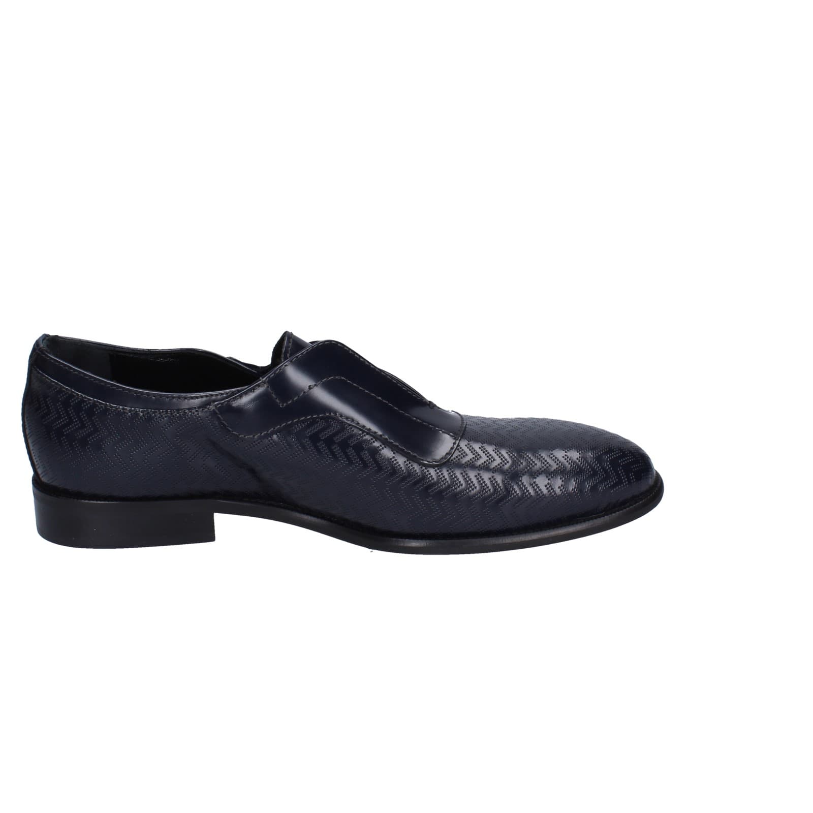 scarpe uomo EVEET mocassini blu pelle lucida EZ253 Vendite Flash