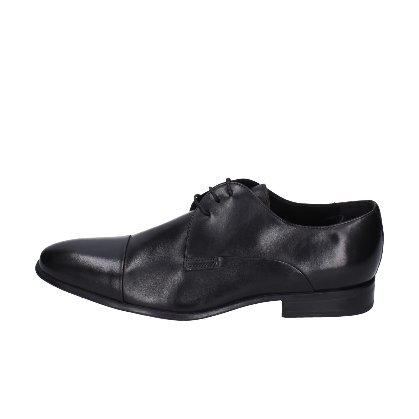 scarpe uomo STEFANO BRANCHINI classiche nero pelle EZ842 Nuovo