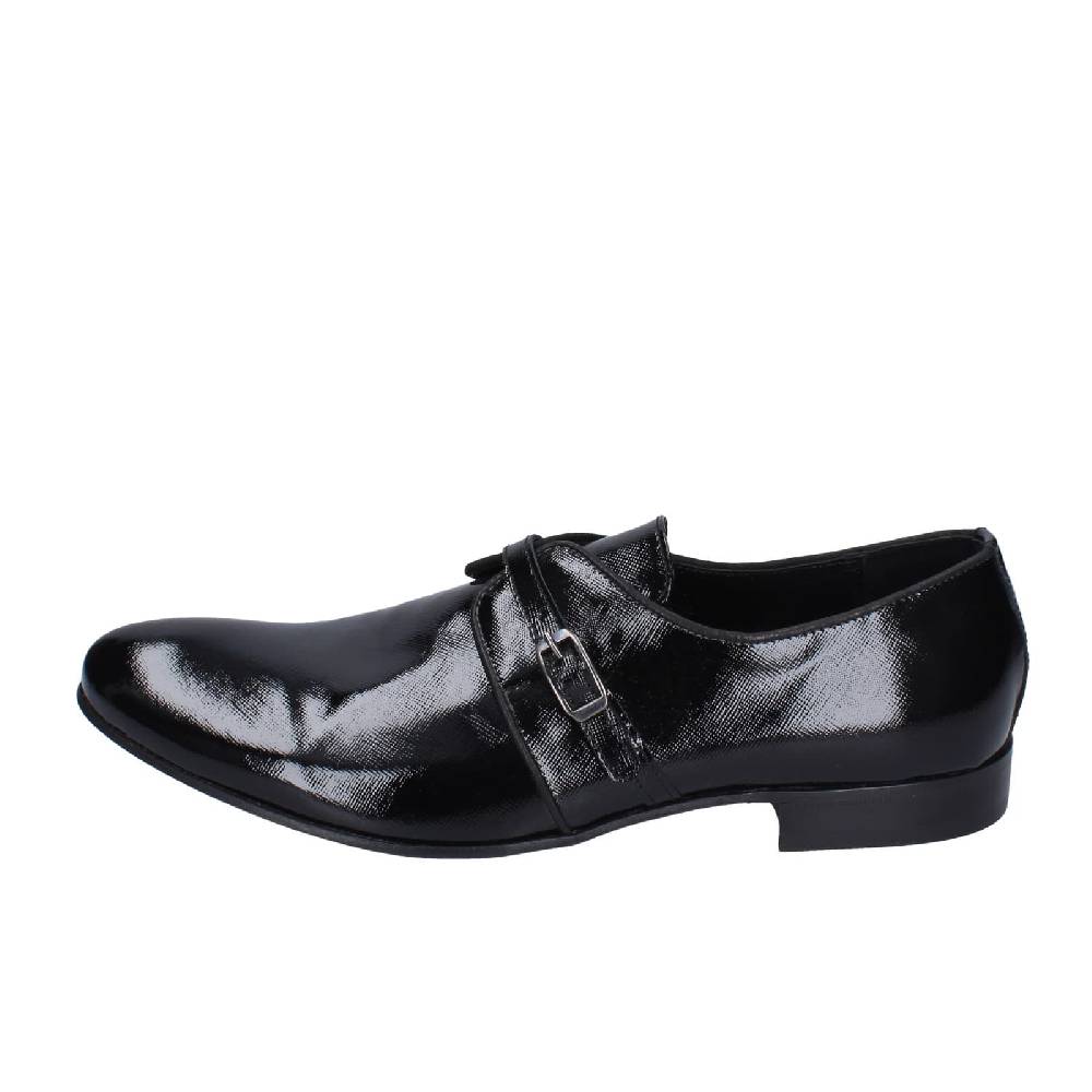 scarpe uomo EVEET classiche nero vernice 14023 EZ121 Qualità