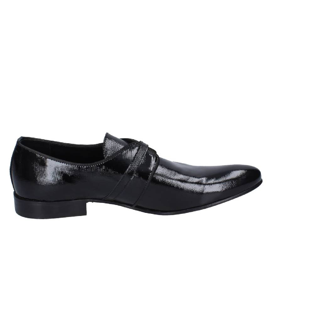 scarpe uomo EVEET classiche nero vernice 14023 EZ121 Qualità