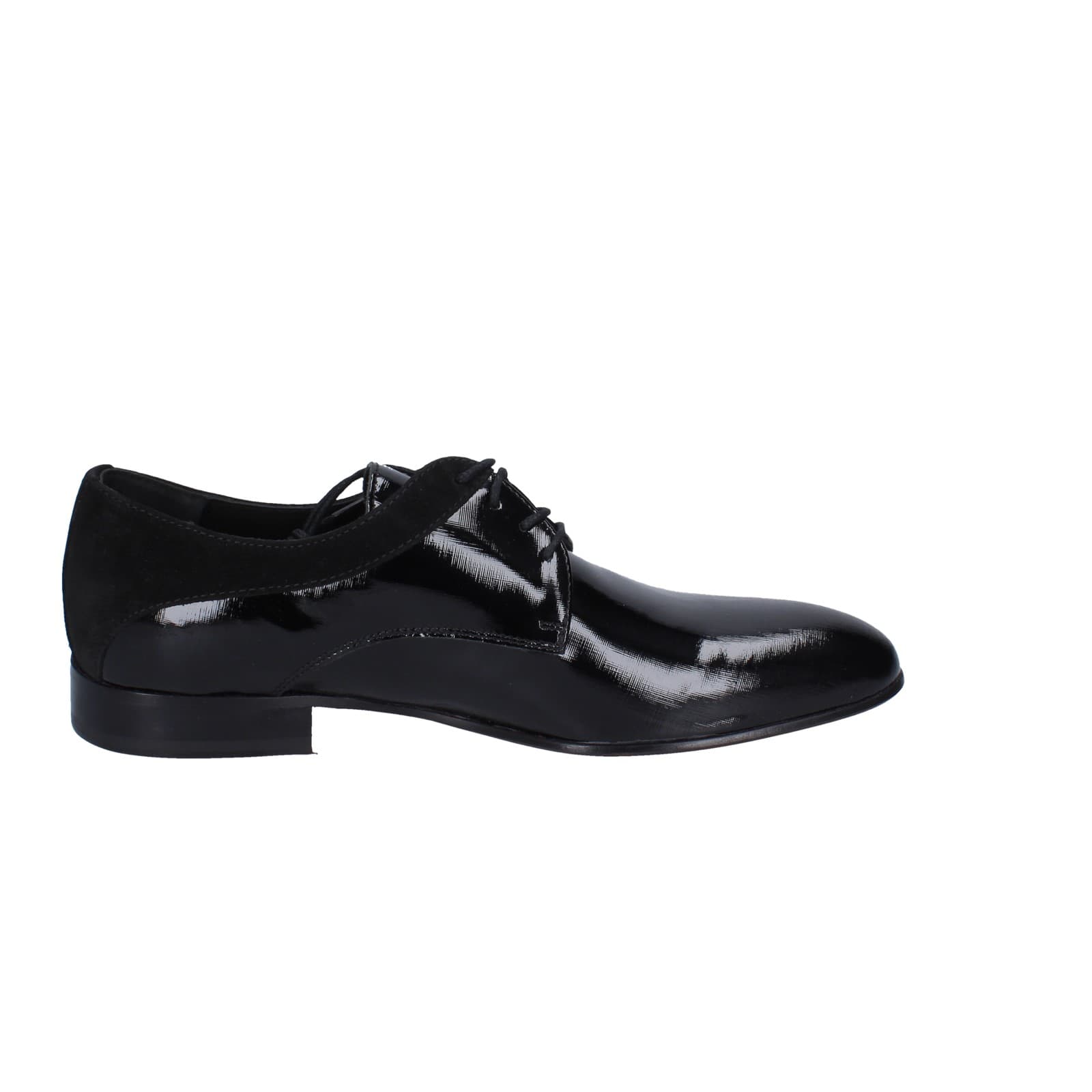 scarpe uomo EVEET classiche nero vernice velluto 15010 EZ120 Vendita