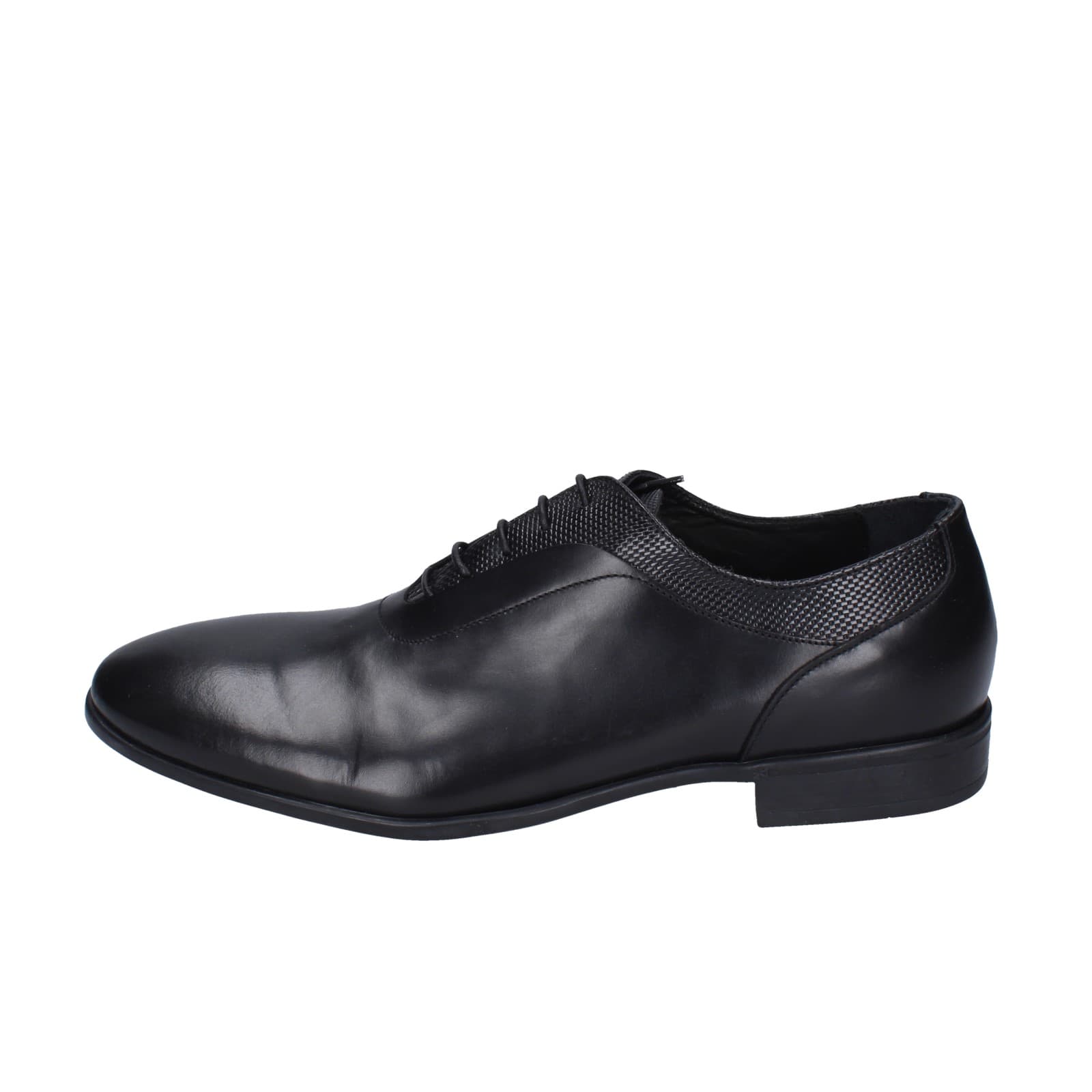 scarpe uomo EVEET classiche nero pelle EZ92 Qualità Garantita