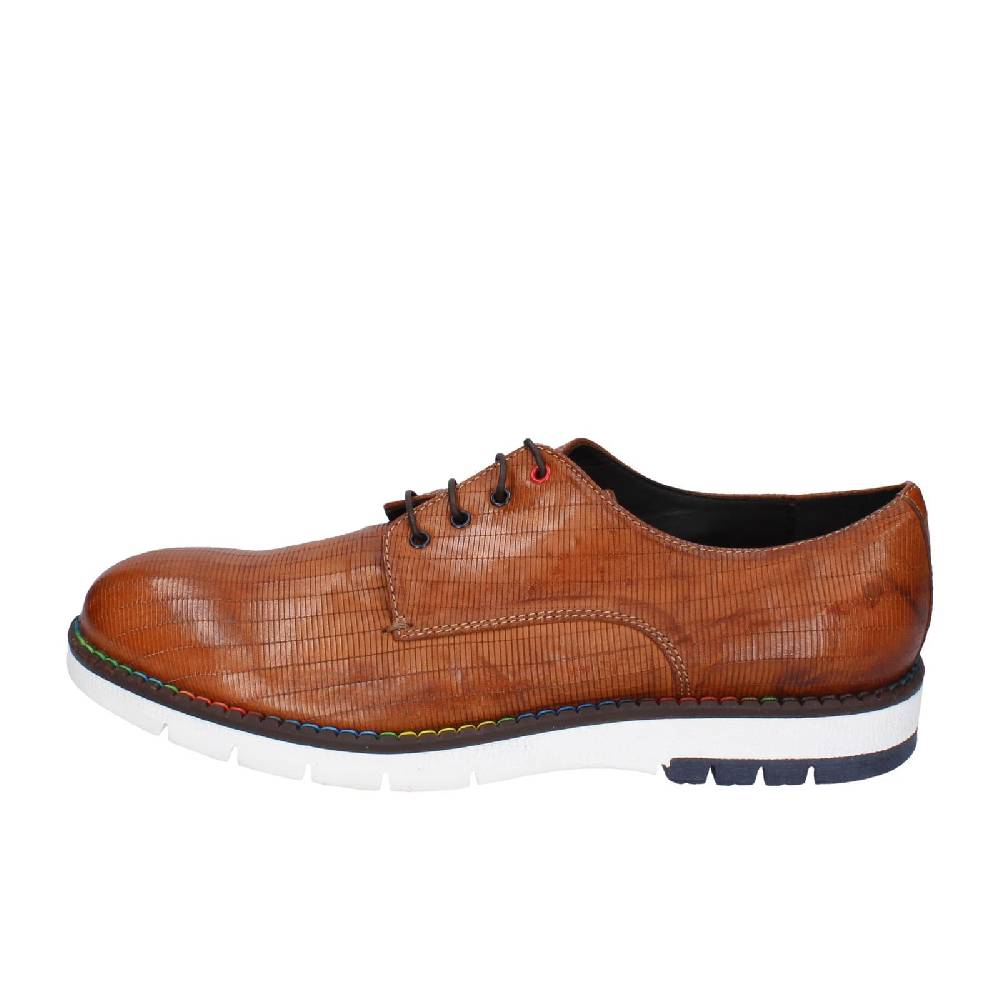 scarpe uomo EVEET classiche marrone pelle EZ147 Affare Del Giorno
