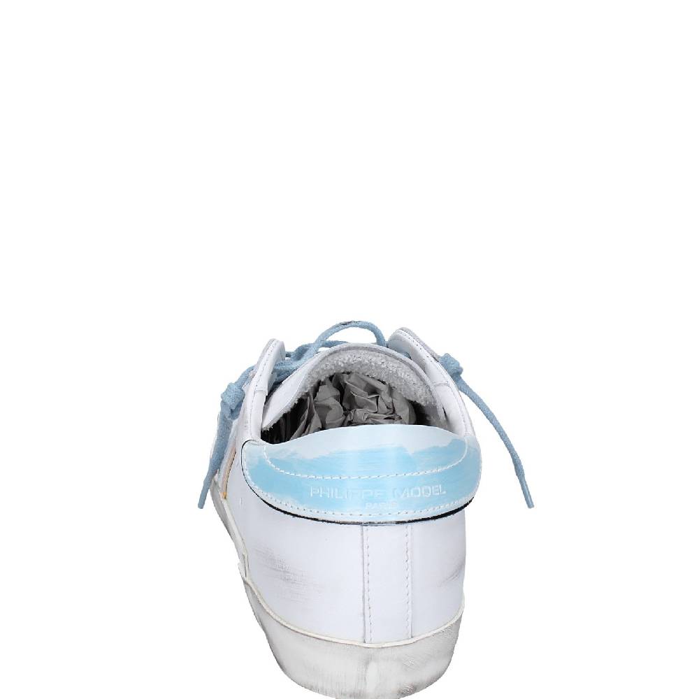 scarpe uomo PHILIPPE MODEL sneakers bianco pelle blu VINTAGE EX357 Convenienza