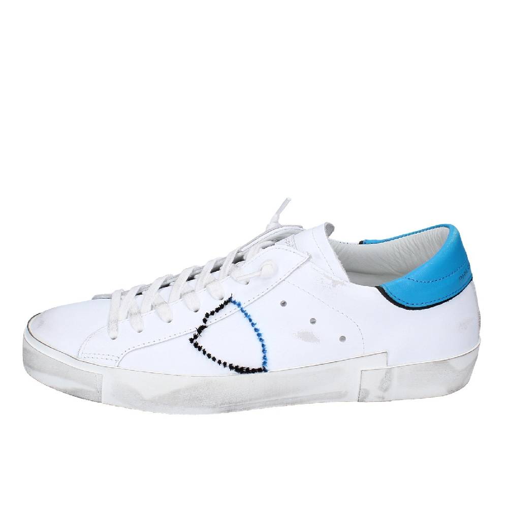 scarpe uomo PHILIPPE MODEL sneakers bianco pelle blu VINTAGE EX360 Hotsell