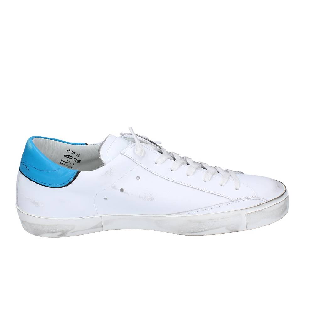 scarpe uomo PHILIPPE MODEL sneakers bianco pelle blu VINTAGE EX360 Hotsell