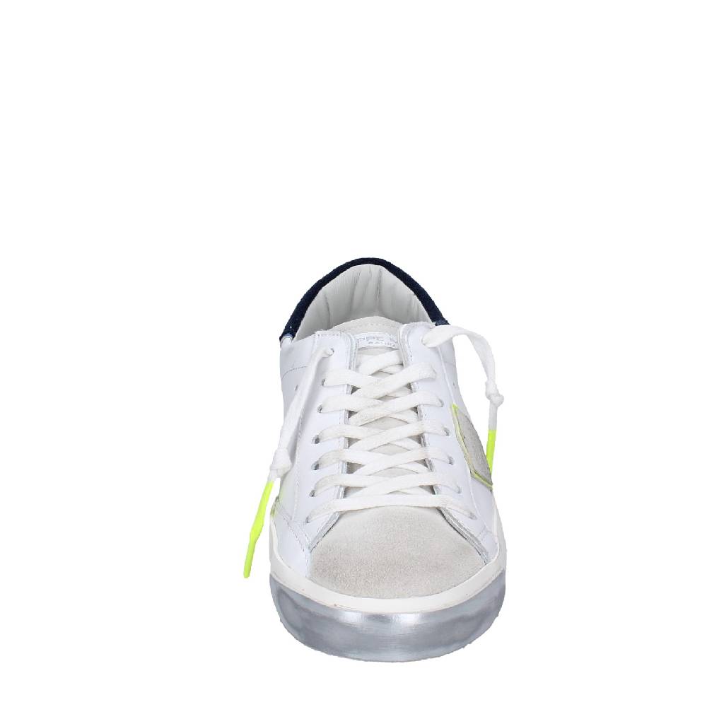 scarpe uomo PHILIPPE MODEL sneakers bianco pelle beige camoscio VINTAGE EX334 Vendita Calda