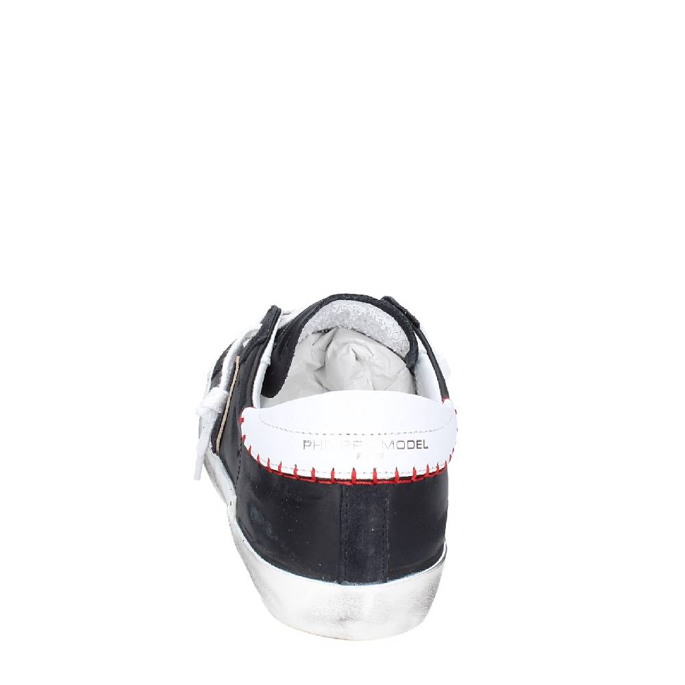 scarpe uomo PHILIPPE MODEL sneakers nero pelle VINTAGE EX338 Saldi Di Fabbrica