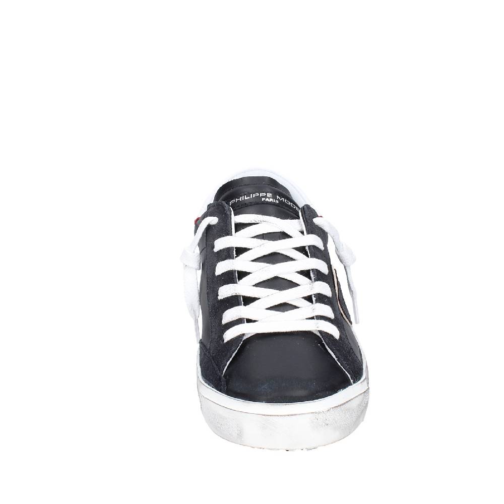 scarpe uomo PHILIPPE MODEL sneakers nero pelle VINTAGE EX338 Saldi Di Fabbrica