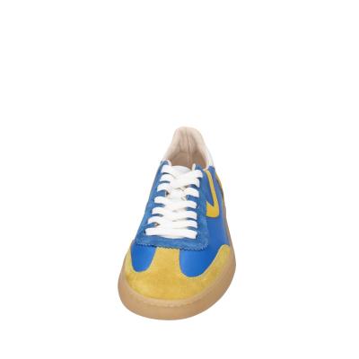 scarpe uomo MOMA sneakers blu camoscio giallo pelle 4AS420-CRVL BC745 In Saldo