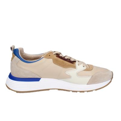 scarpe uomo MOMA sneakers beige pelle blu 4AS401-CRP BC260 Nuova