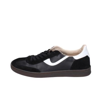 scarpe uomo MOMA sneakers nero pelle bianco camoscio 4AS420-CRVF BC746 Moda