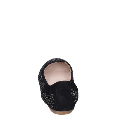 scarpe donna CAFè NOIR ballerine nero camoscio strass MEL501 BF398 2025