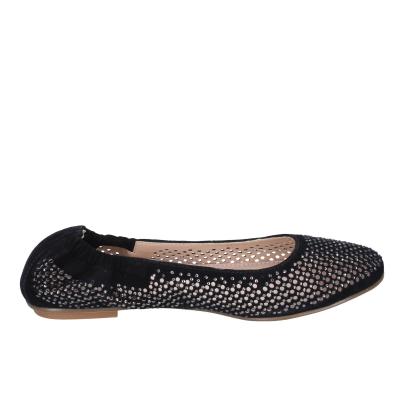 scarpe donna CAFè NOIR ballerine nero camoscio strass MEL501 BF398 2025