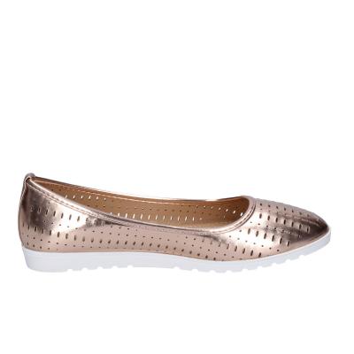 scarpe donna LANCETTI ballerine bronzo pelle sintetica BP565 Nuovo