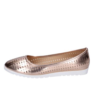 scarpe donna LANCETTI ballerine bronzo pelle sintetica BP565 Nuovo