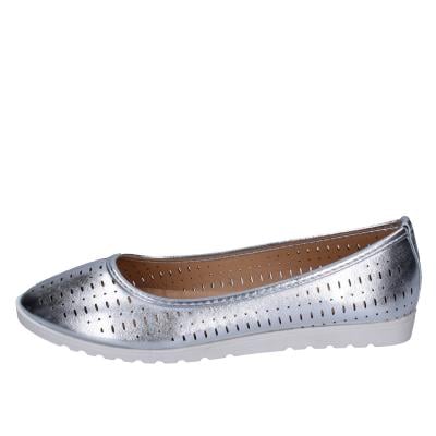 scarpe donna LANCETTI ballerine argento pelle sintetica BP564 Qualità