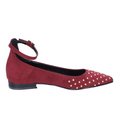 scarpe donna OLGA RUBINI ballerine bordeaux camoscio BS830 Vendita