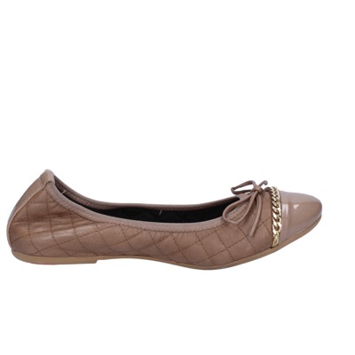 scarpe donna CROWN ballerine beige pelle BX639 Promozione