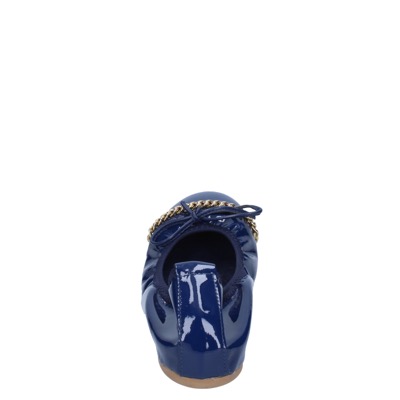 scarpe donna CROWN ballerine blu vernice BZ948 Spedizione Gratuita