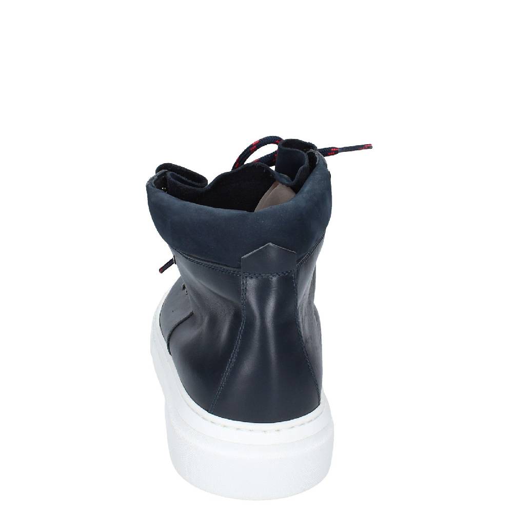 scarpe uomo STOKTON stivaletti blu pelle EY845 Consegna Veloce