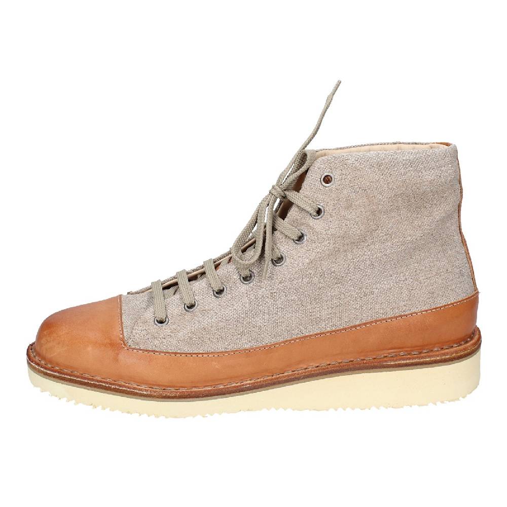 scarpe uomo ASTORFLEX stivaletti beige tessuto marrone pelle EY705 Promozione Limitata