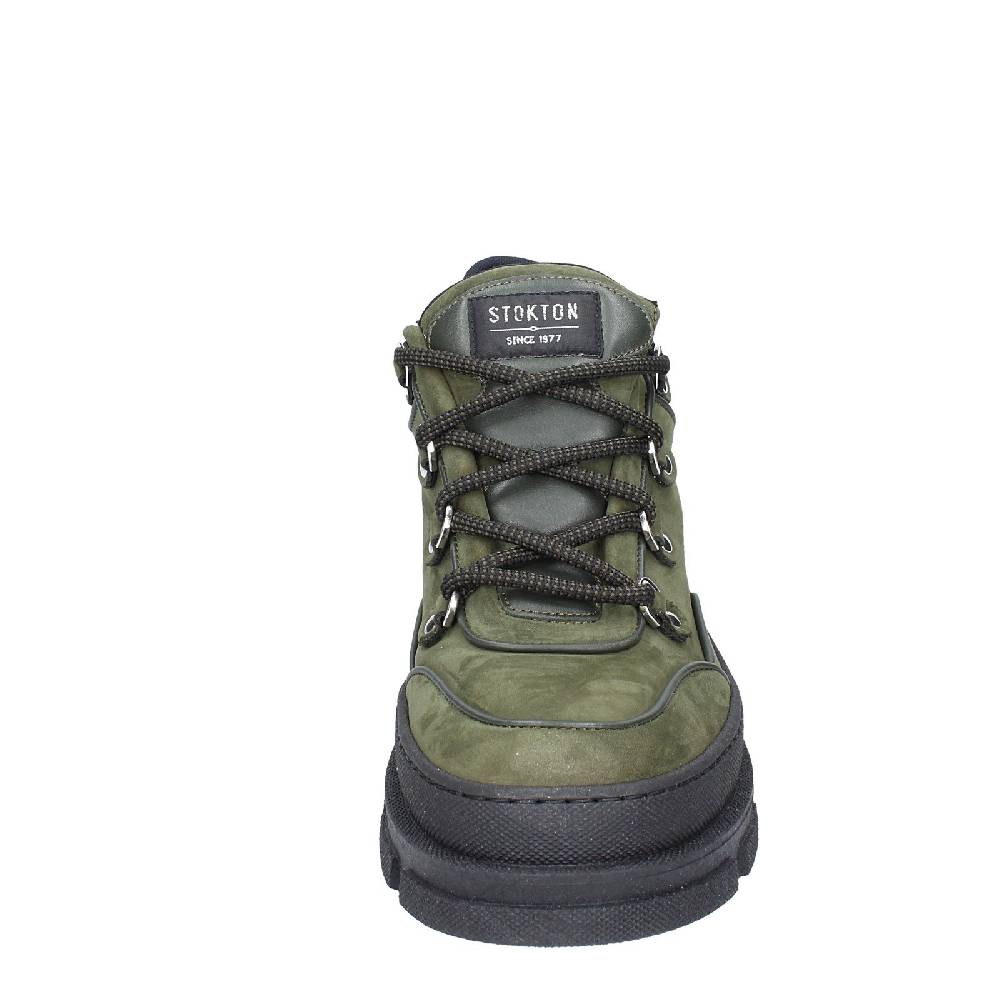 scarpe uomo STOKTON stivaletti verde pelle nabuk EY848 Shopping Online