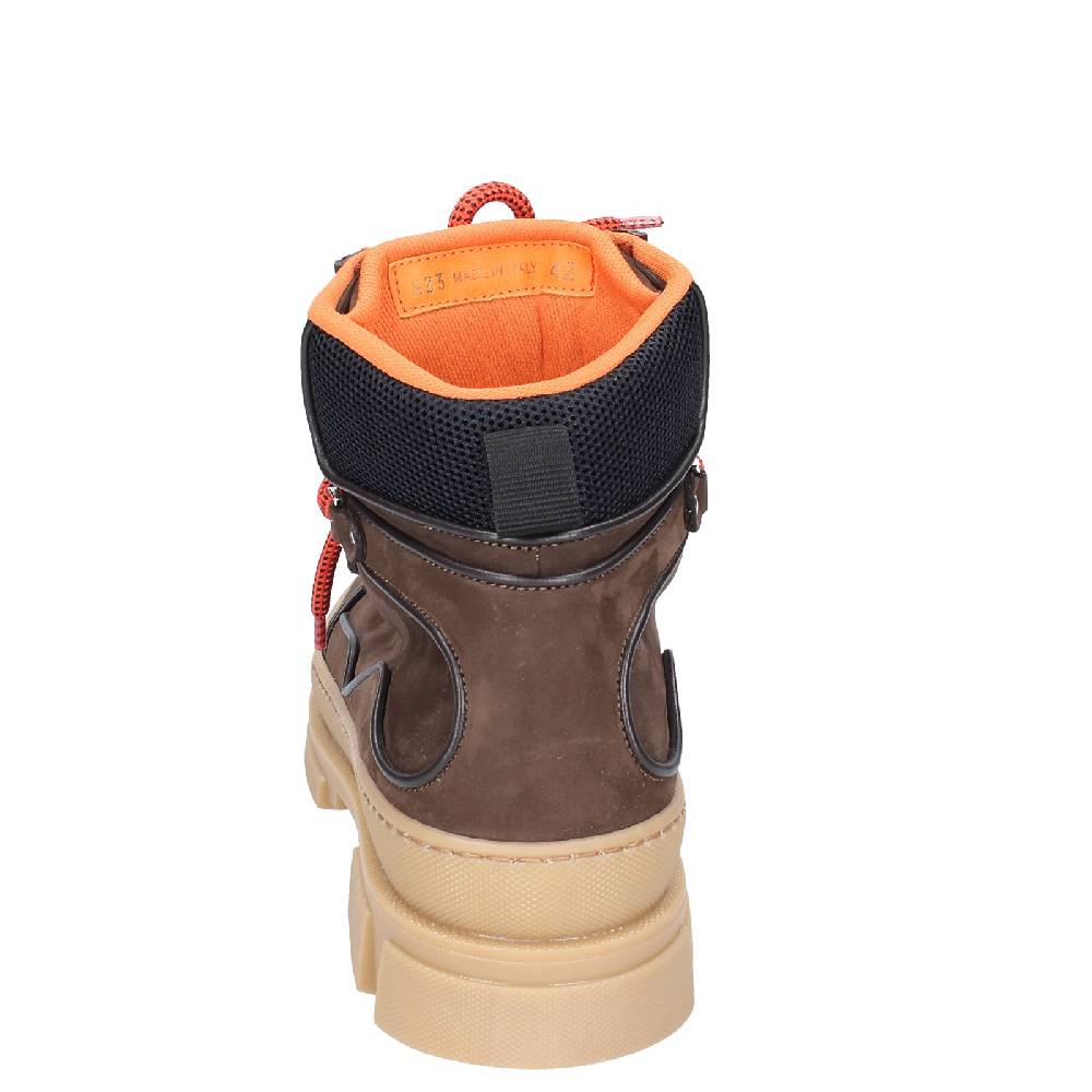 scarpe uomo STOKTON stivaletti marrone pelle nabuk EY849 Affare Del Giorno