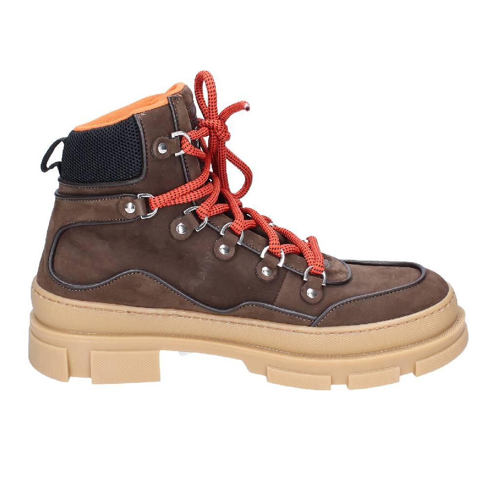 scarpe uomo STOKTON stivaletti marrone pelle nabuk EY849 Affare Del Giorno