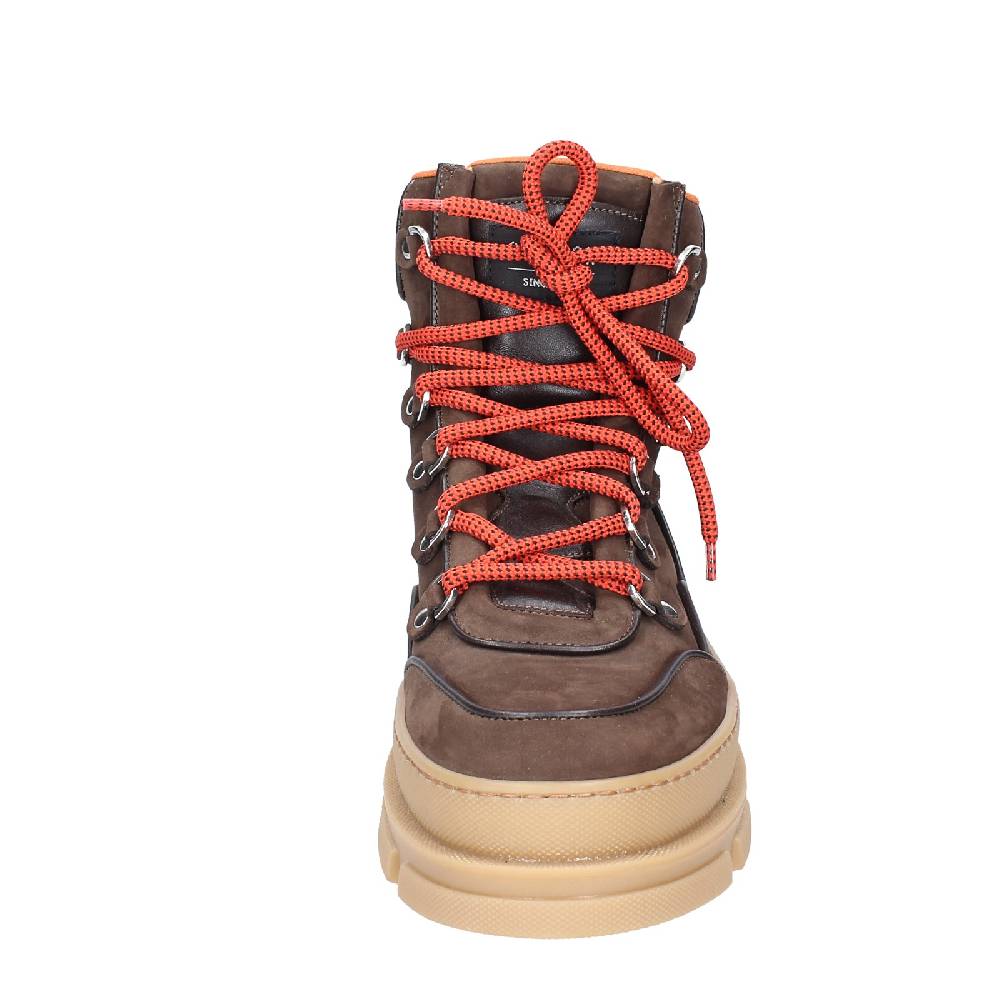 scarpe uomo STOKTON stivaletti marrone pelle nabuk EY849 Affare Del Giorno