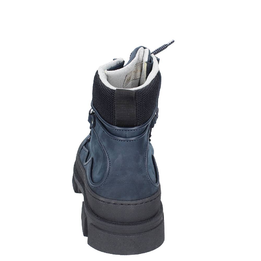 scarpe uomo STOKTON stivaletti blu pelle nabuk EY847 Novità