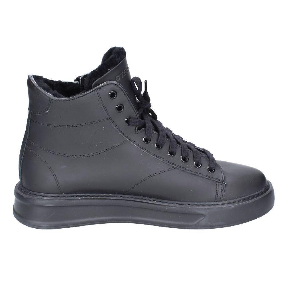 scarpe uomo STOKTON stivaletti nero gomma EY850 Sconto