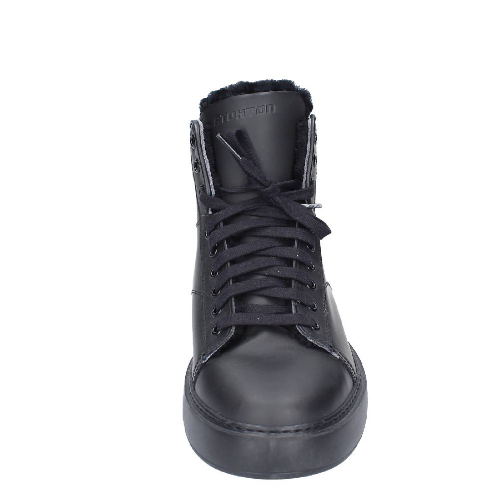 scarpe uomo STOKTON stivaletti nero gomma EY850 Sconto