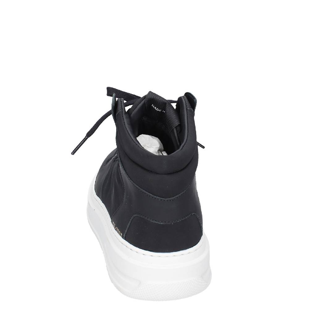 scarpe uomo STOKTON stivaletti nero tessuto gomma EY855 Offerta