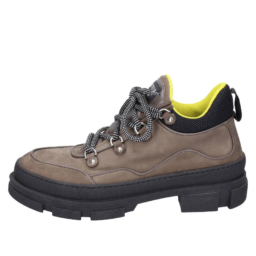 scarpe uomo STOKTON stivaletti beige pelle nabuk nero EX02 Economico
