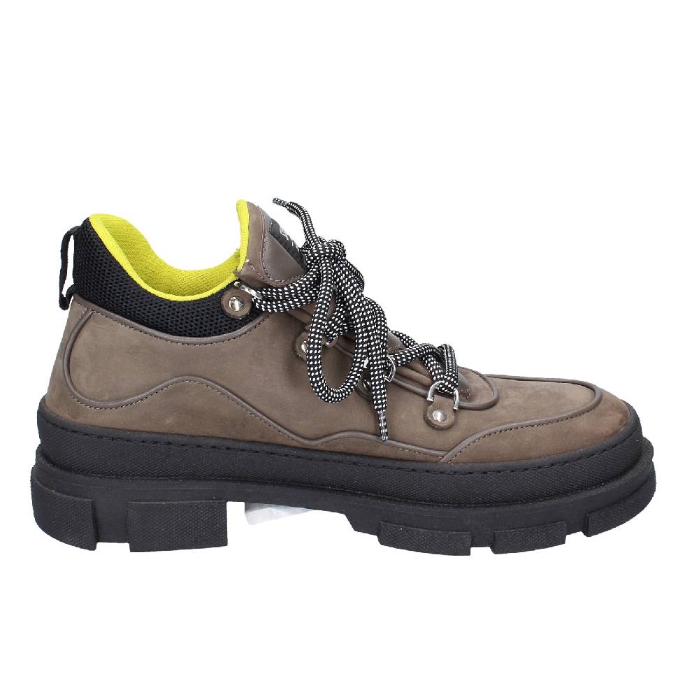scarpe uomo STOKTON stivaletti beige pelle nabuk nero EX02 Economico